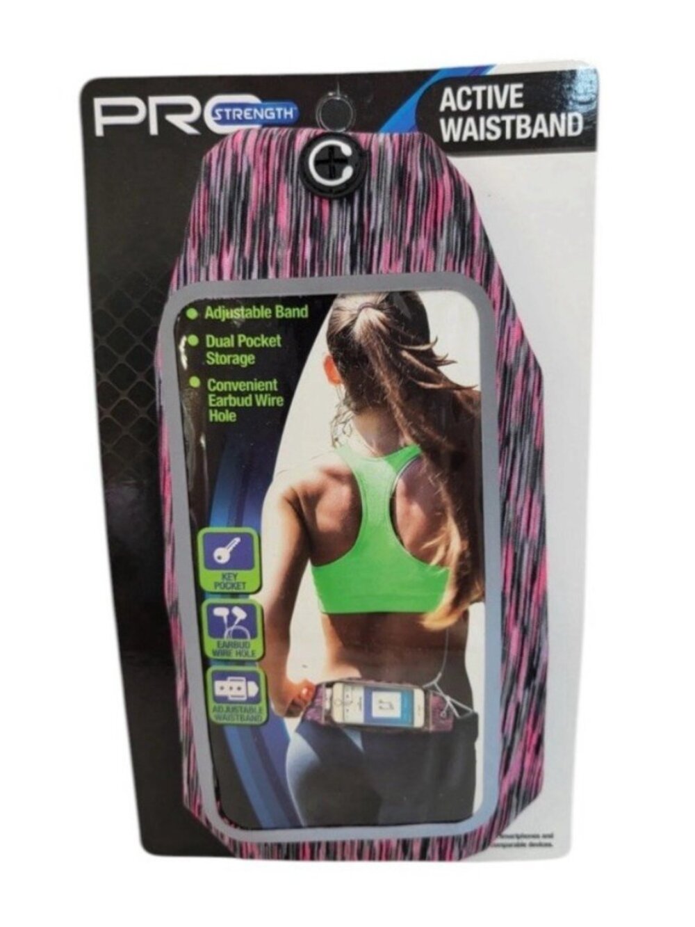 Cell Phone Workout Waistband Pro Strength Active Adjustable Band Pink Pouch New